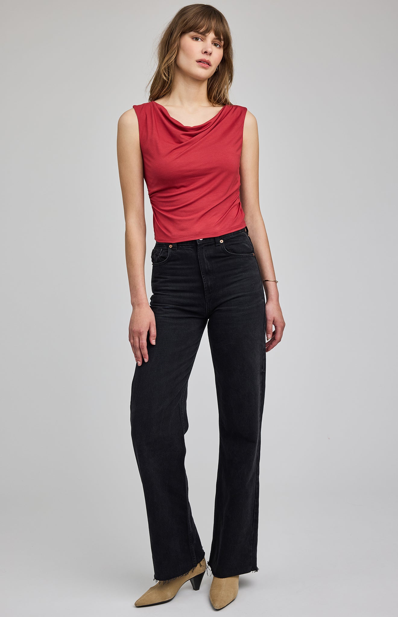Cassidy Sleeveless Top|Garnet