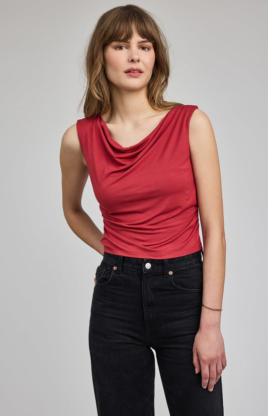 Cassidy Sleeveless Top|Garnet