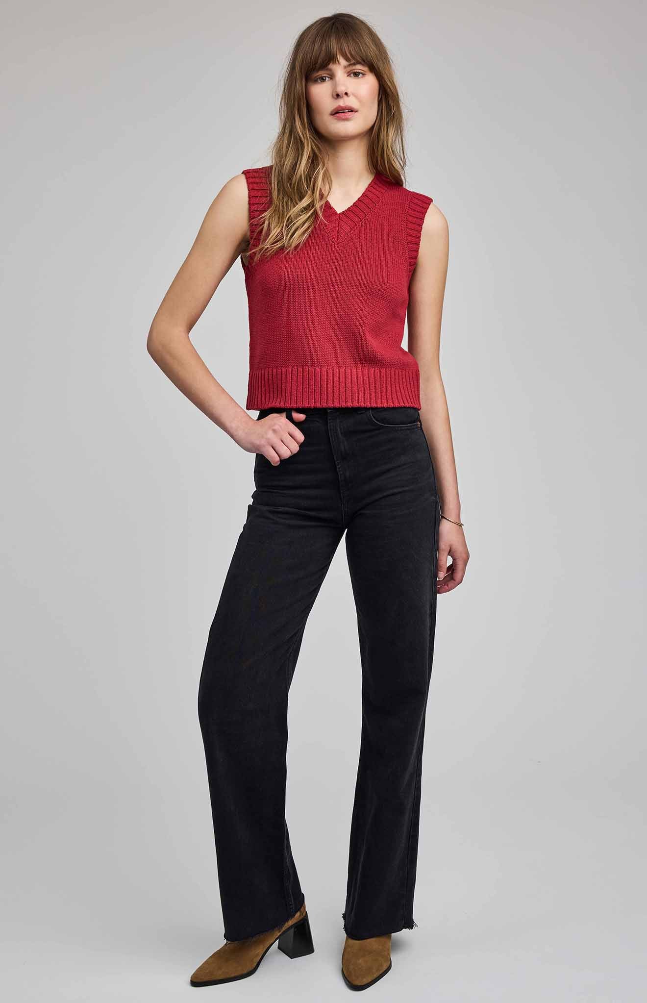 Pippa Knit Vest|Garnet