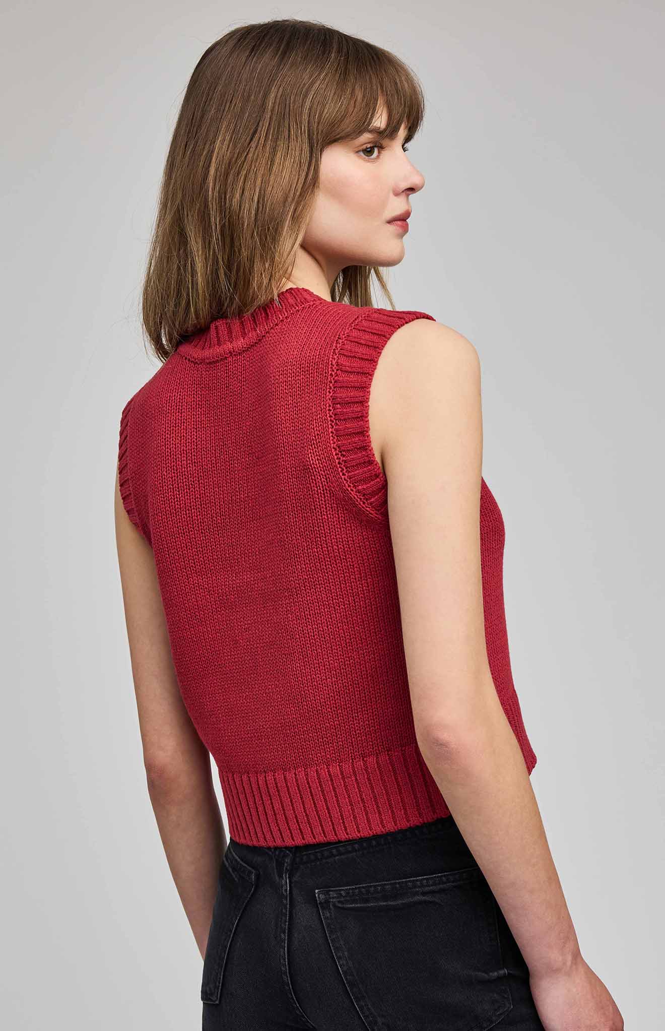 Pippa Knit Vest|Garnet
