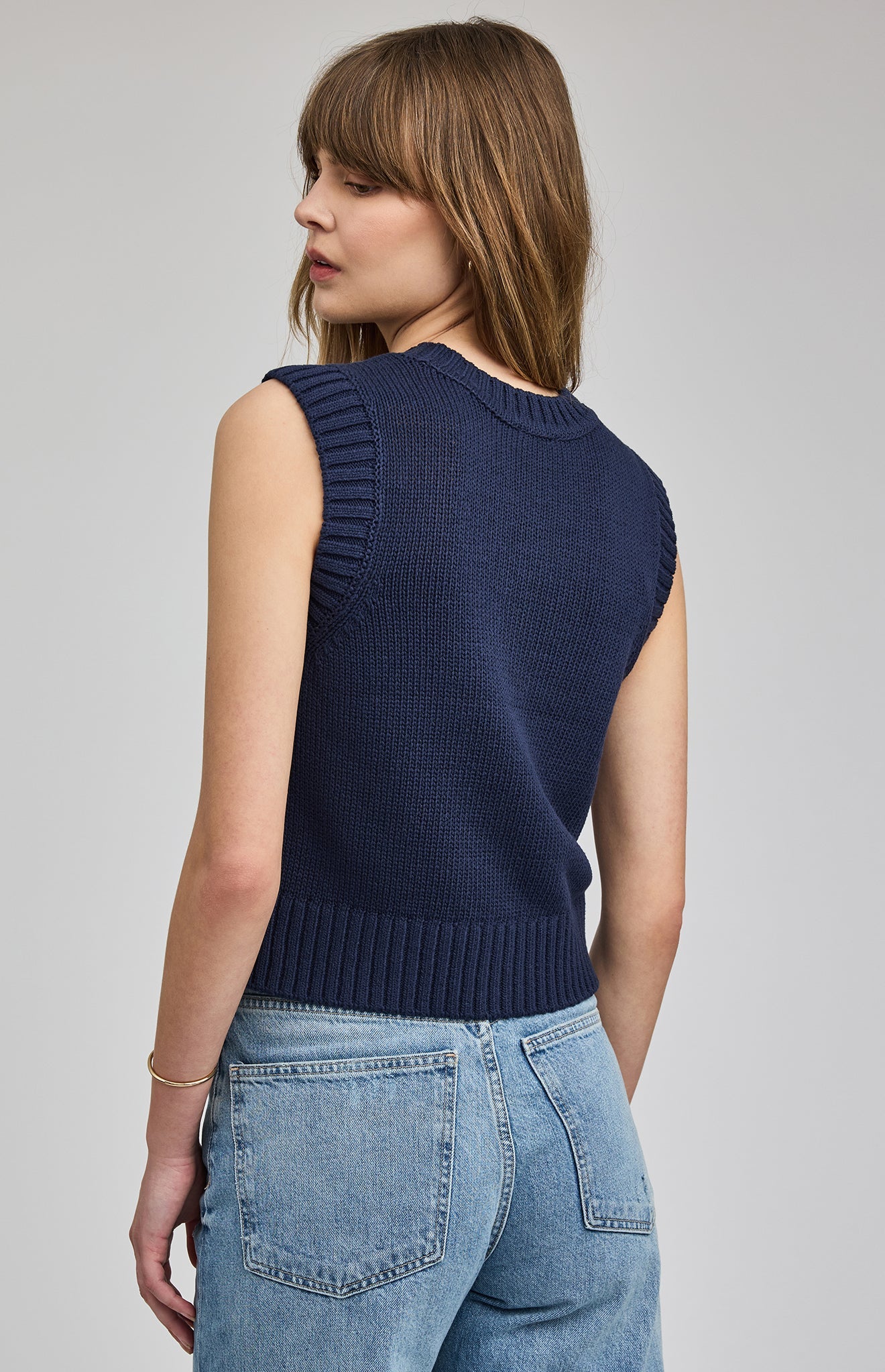 Pippa Knit Vest|Navy