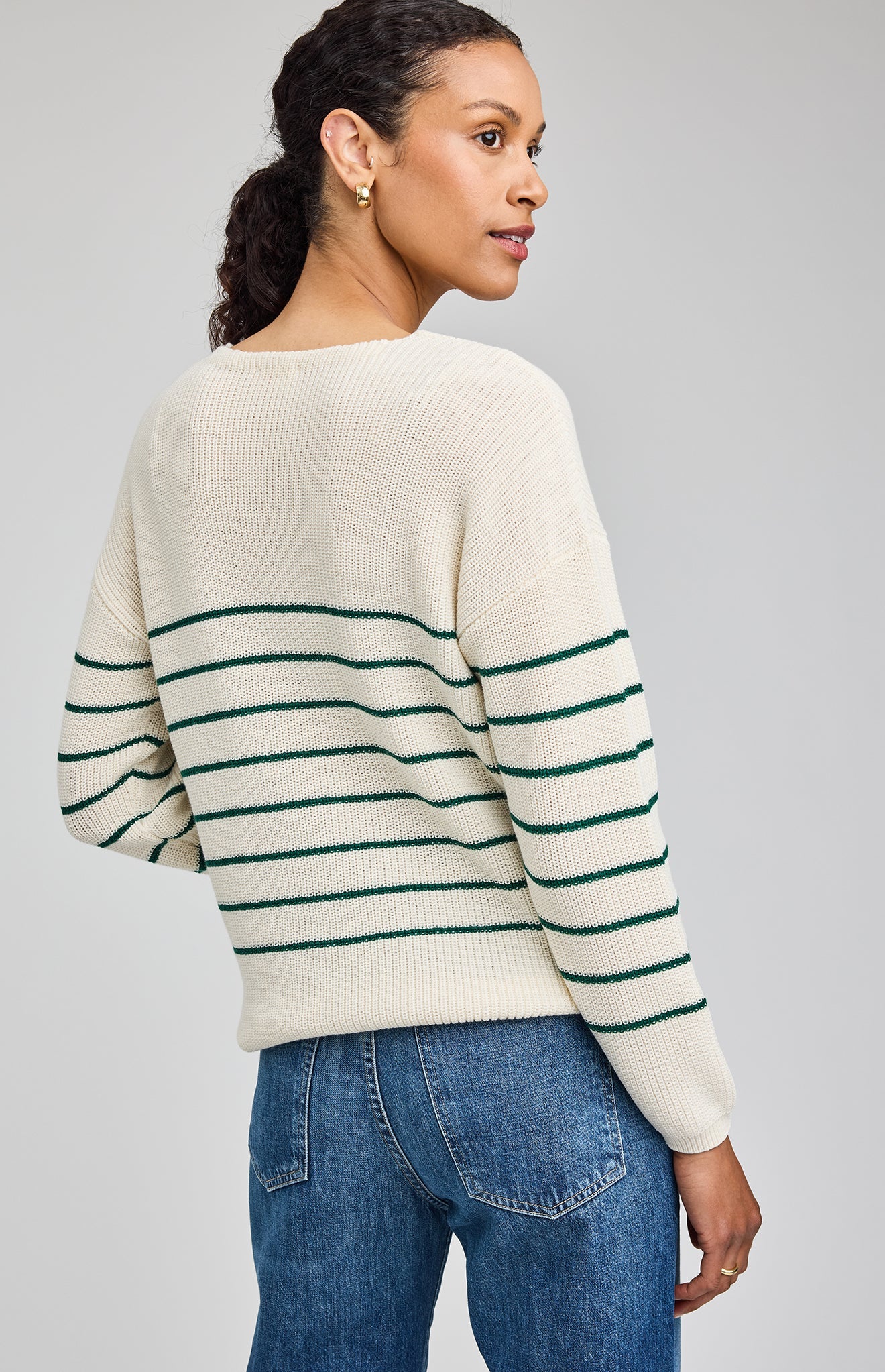 Tucker Pullover Sweater|color:Kelly Stripe