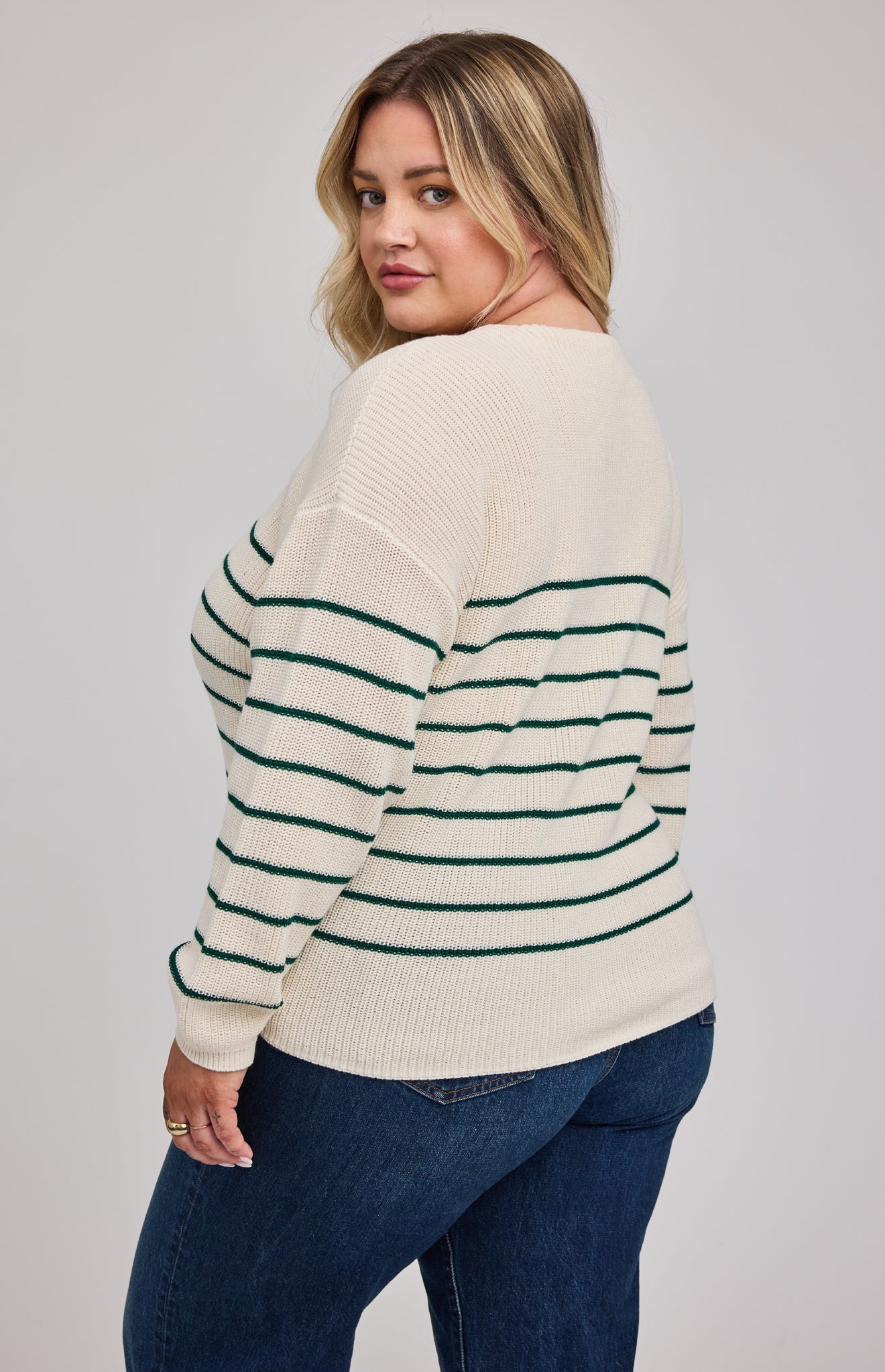 Tucker Pullover Sweater|color:Kelly Stripe