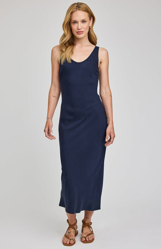 Jacqueline Midi Dress|Washed Navy