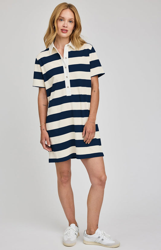 Colbie Dress|Navy Stripe