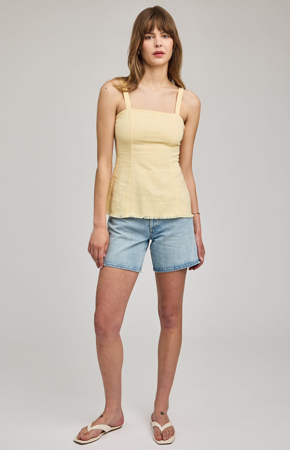 Inez Tank Top|color:Cornsilk