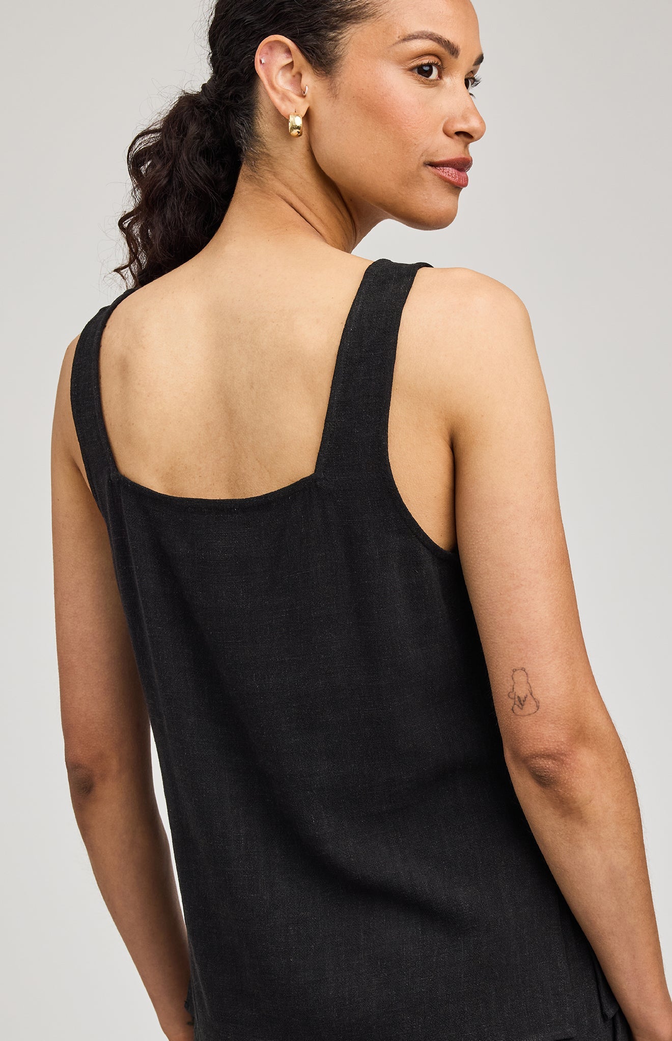 Vera Linen Tank|color:Black