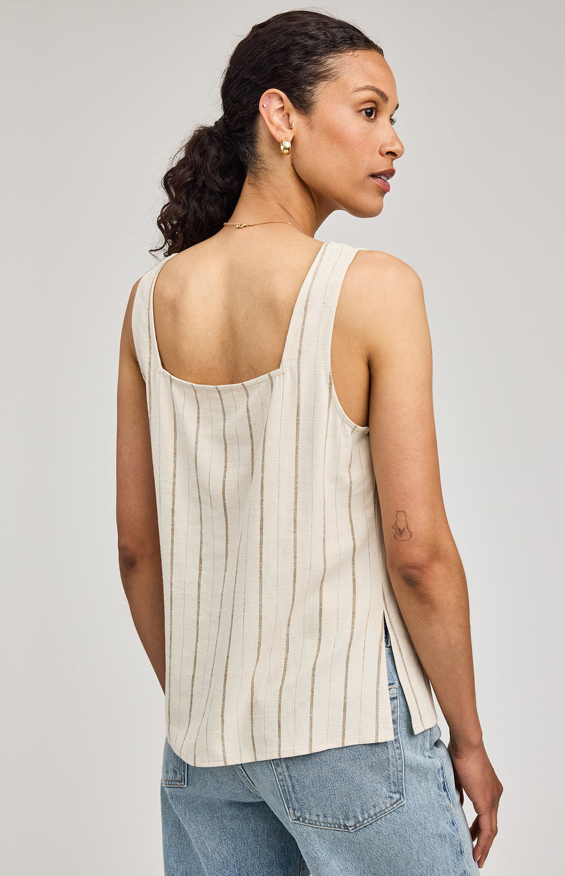 Vera Linen Tank|color:Linen Stripe