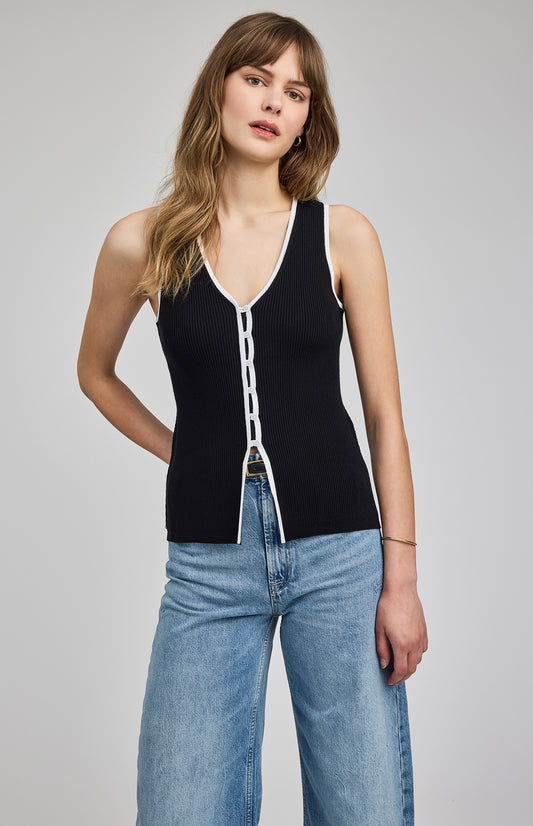 Miles Knit Tank|color:Black