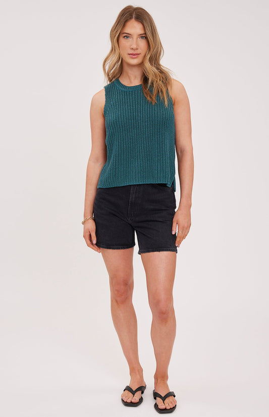 Andrea Knit Tank|color:Lagoon