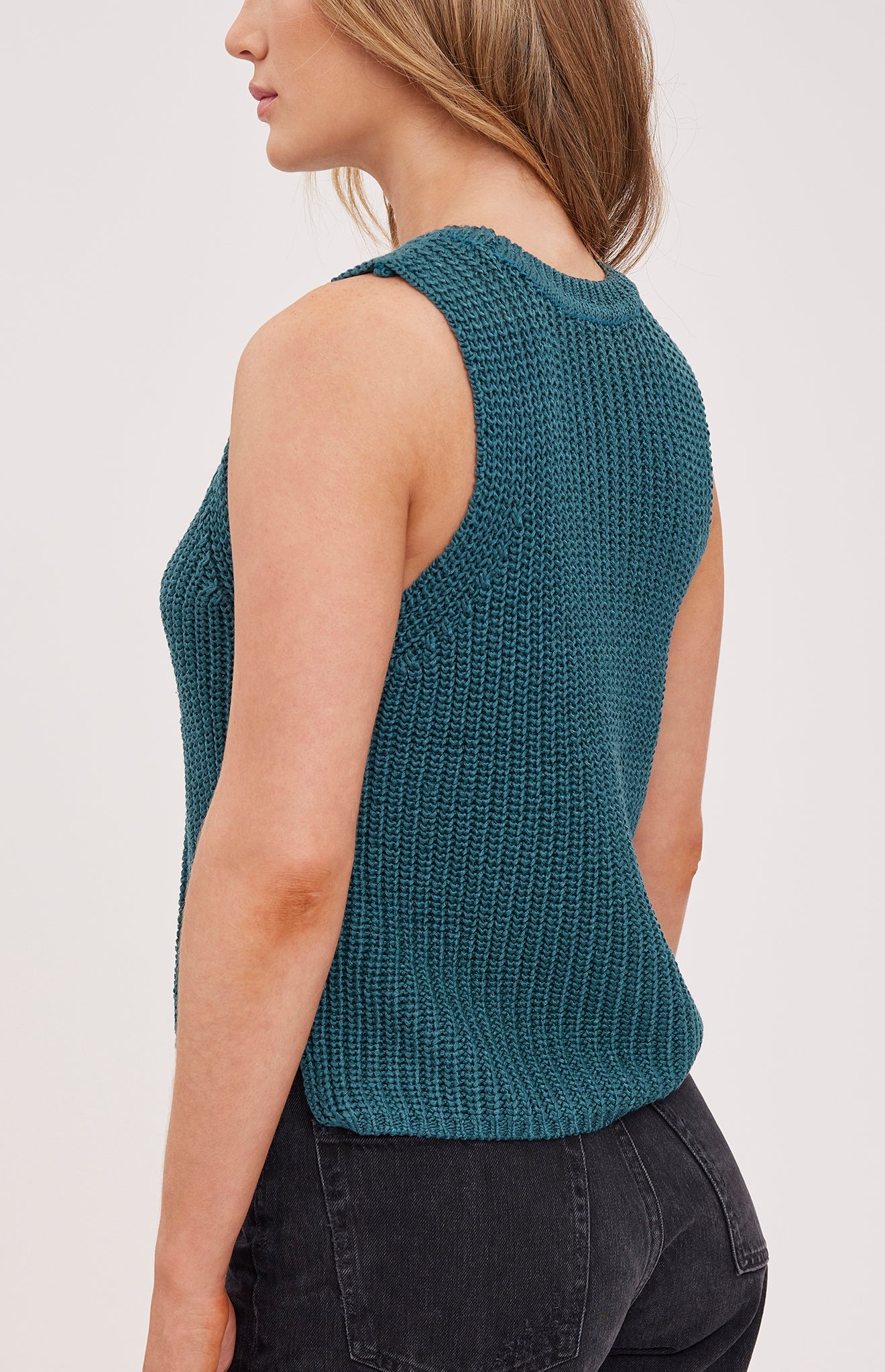 Andrea Knit Tank|color:Lagoon