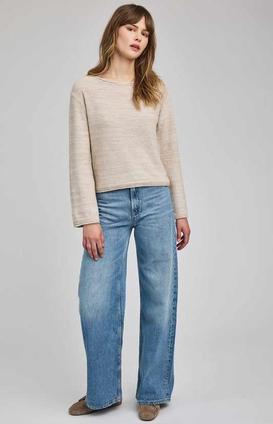 Angie Crewneck Sweater|color:Linen