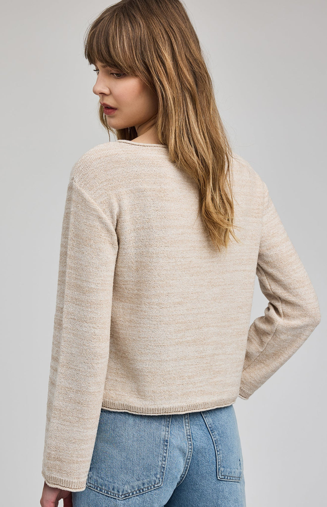 Angie Crewneck Sweater|color:Linen