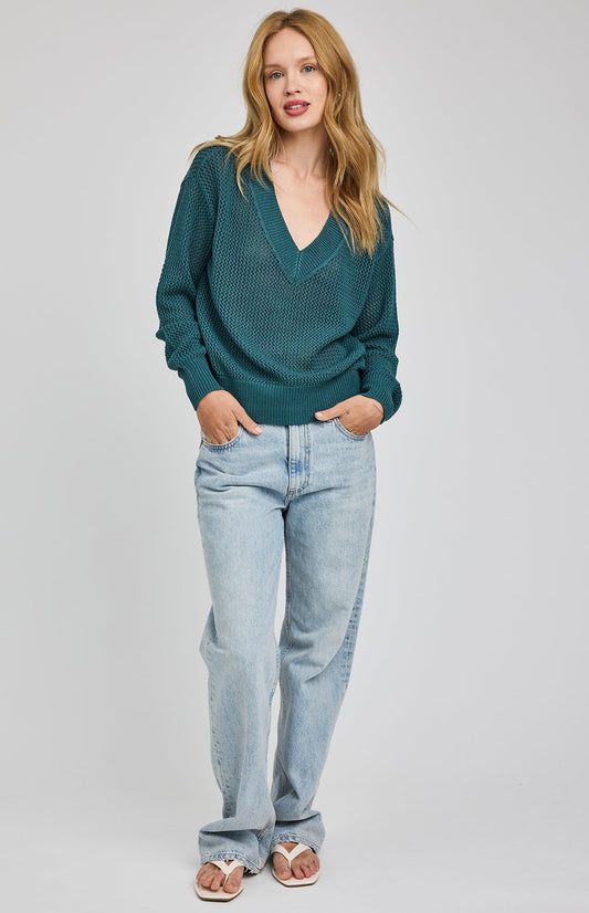 Jensen Knit Pullover|color:Lagoon