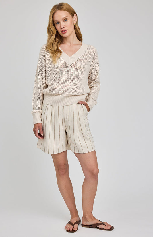 Jensen Knit Pullover|color:Linen