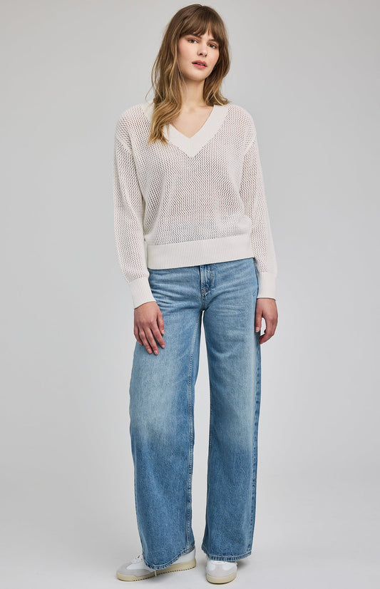 Jensen Knit Pullover|color:White