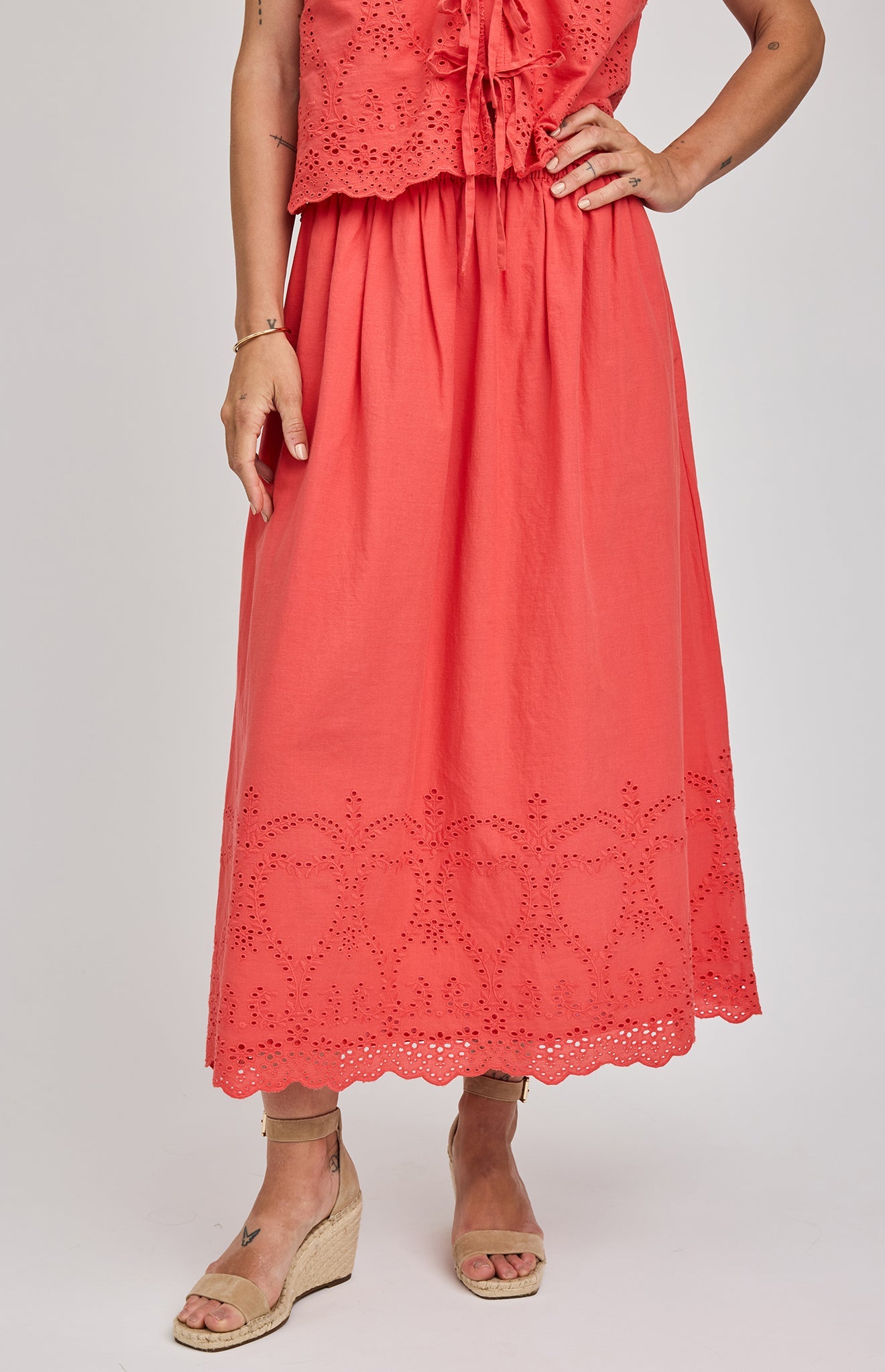 Elodie Skirt|color:Grenadine