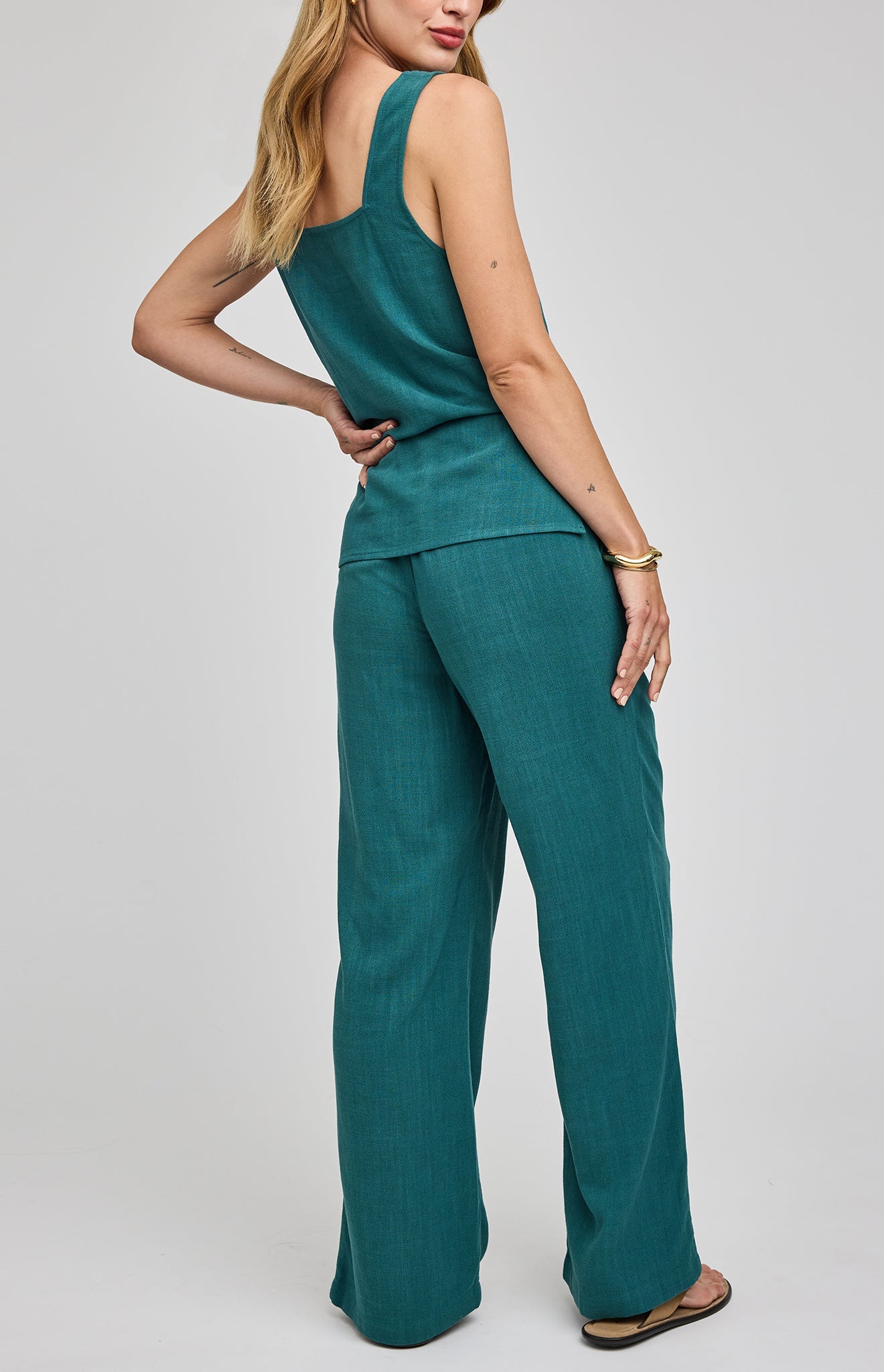 Finley Linen Pant|color:Lagoon