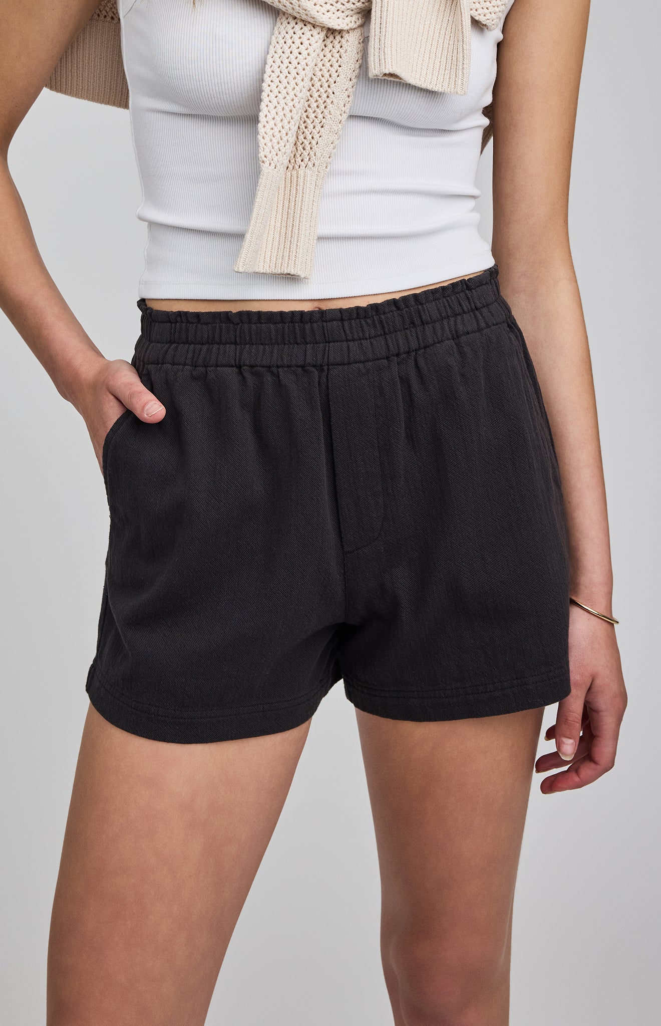 Cleo Shorts|color:Washed Black