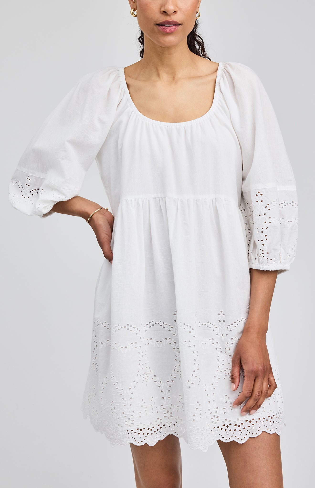 Coralina Mini Dress|color:White