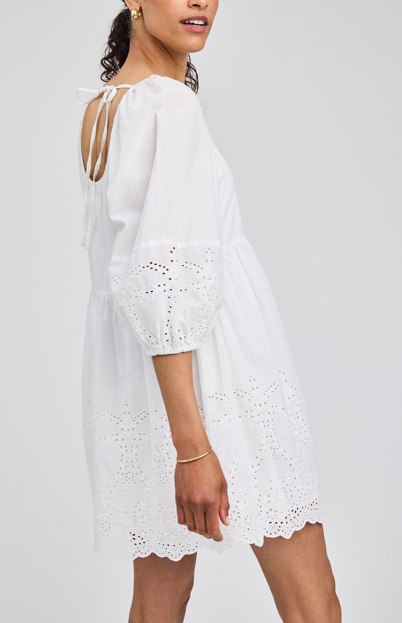 Coralina Mini Dress|color:White