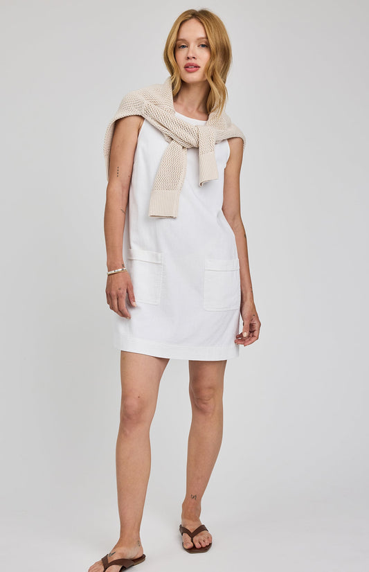 Casey Shift Dress|color:White