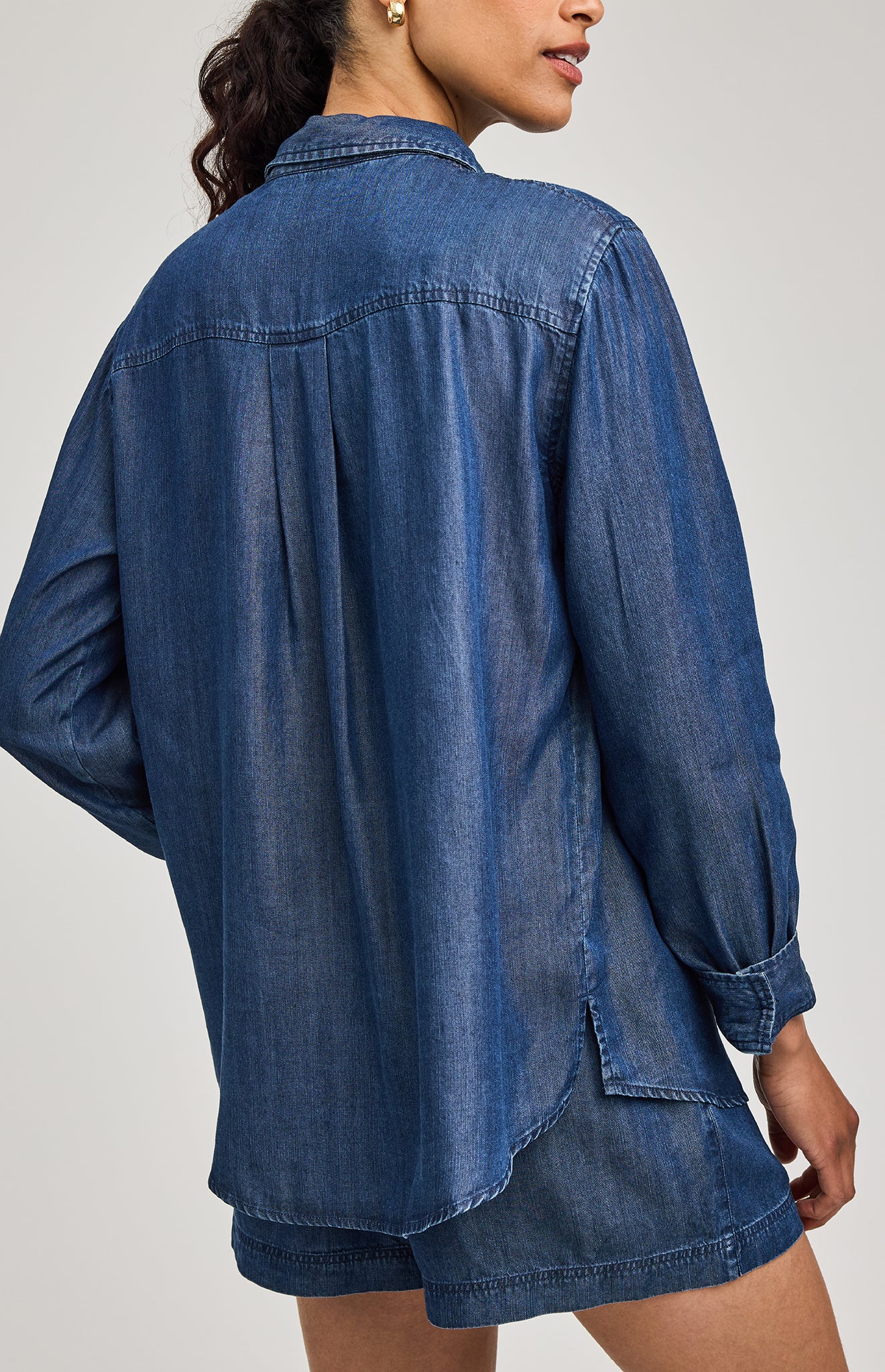 Ozzy Button Down Shirt|color:Dark Blue