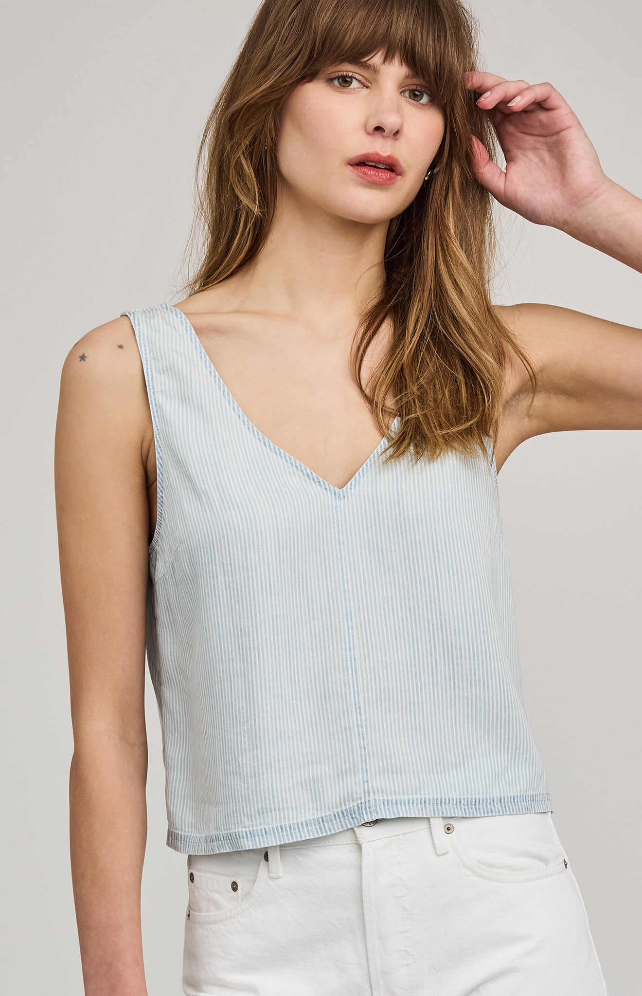 Colette Tank|color:Blue Stripe