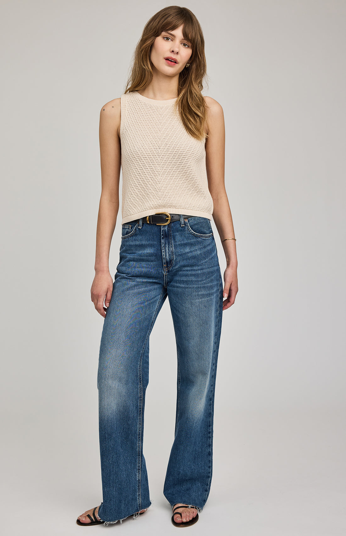 Marissa Knit Tank|color:Cream