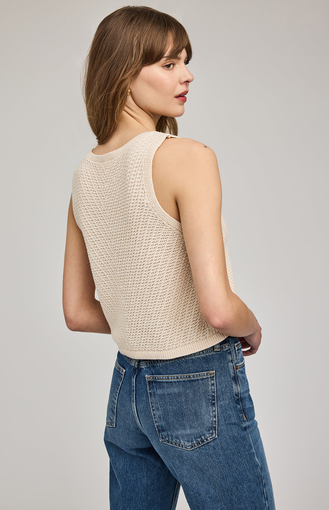 Marissa Knit Tank|color:Cream