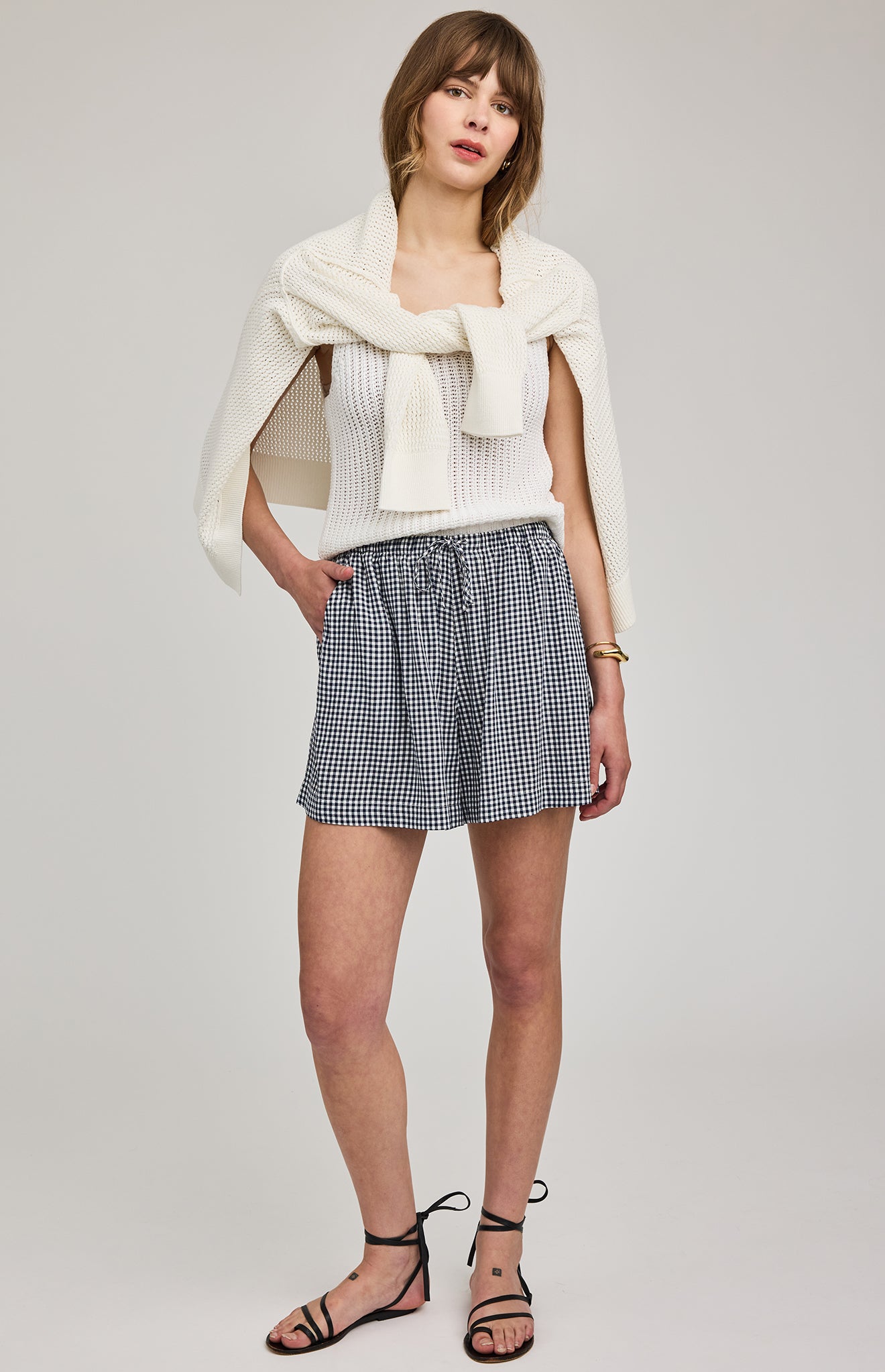 Quinn Short|color:Navy Gingham