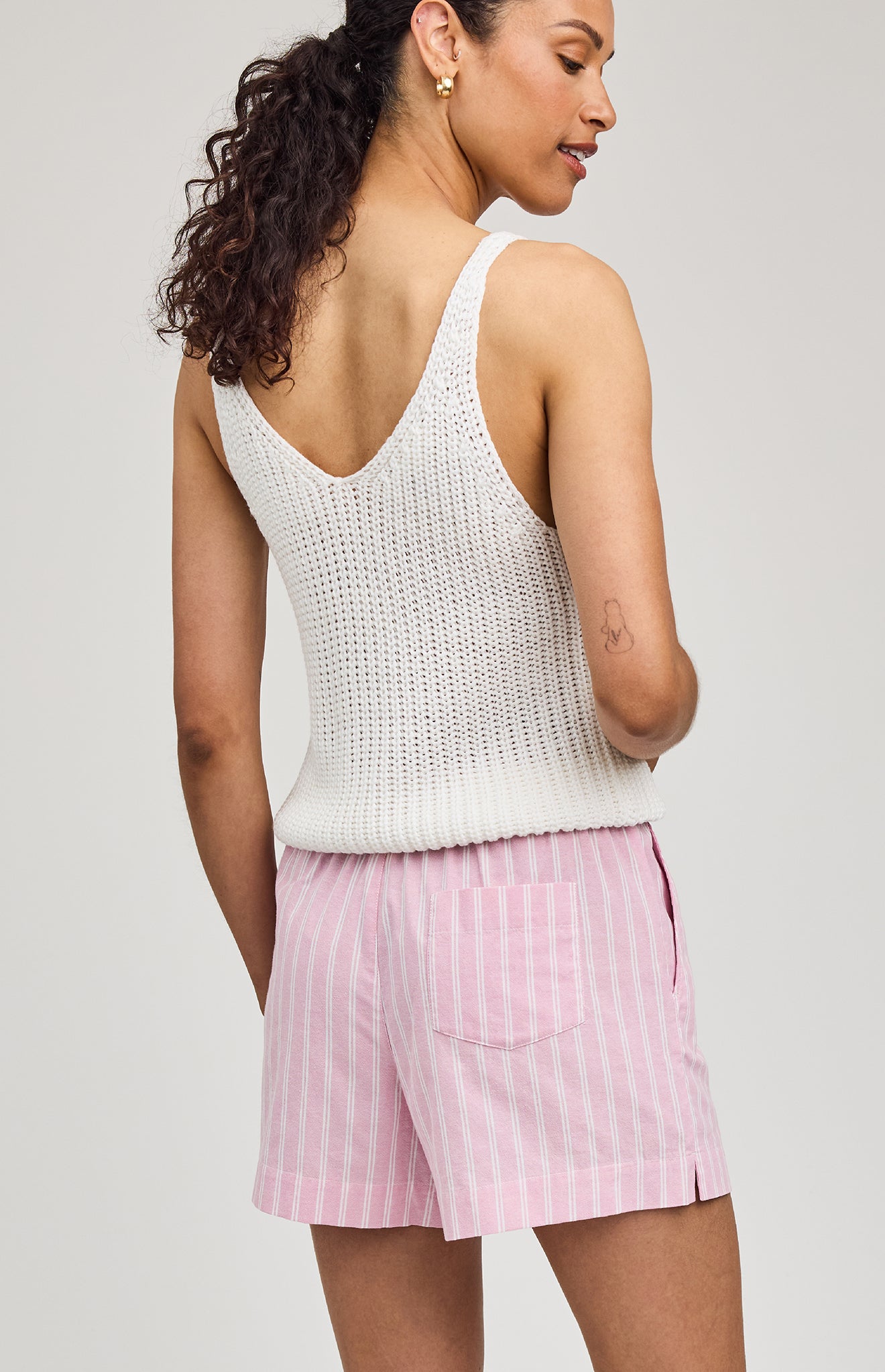 Lima Short|color:Carnation Stripe