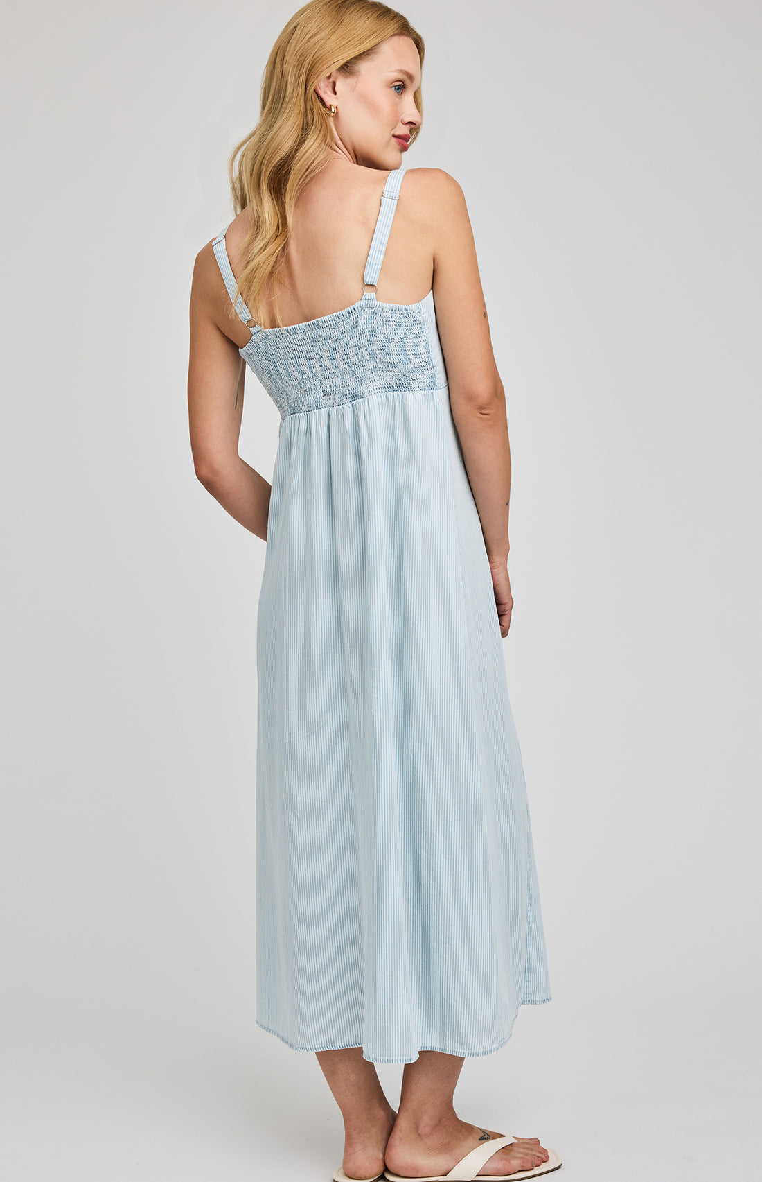 Renata Midi Dress|color:Blue Stripe