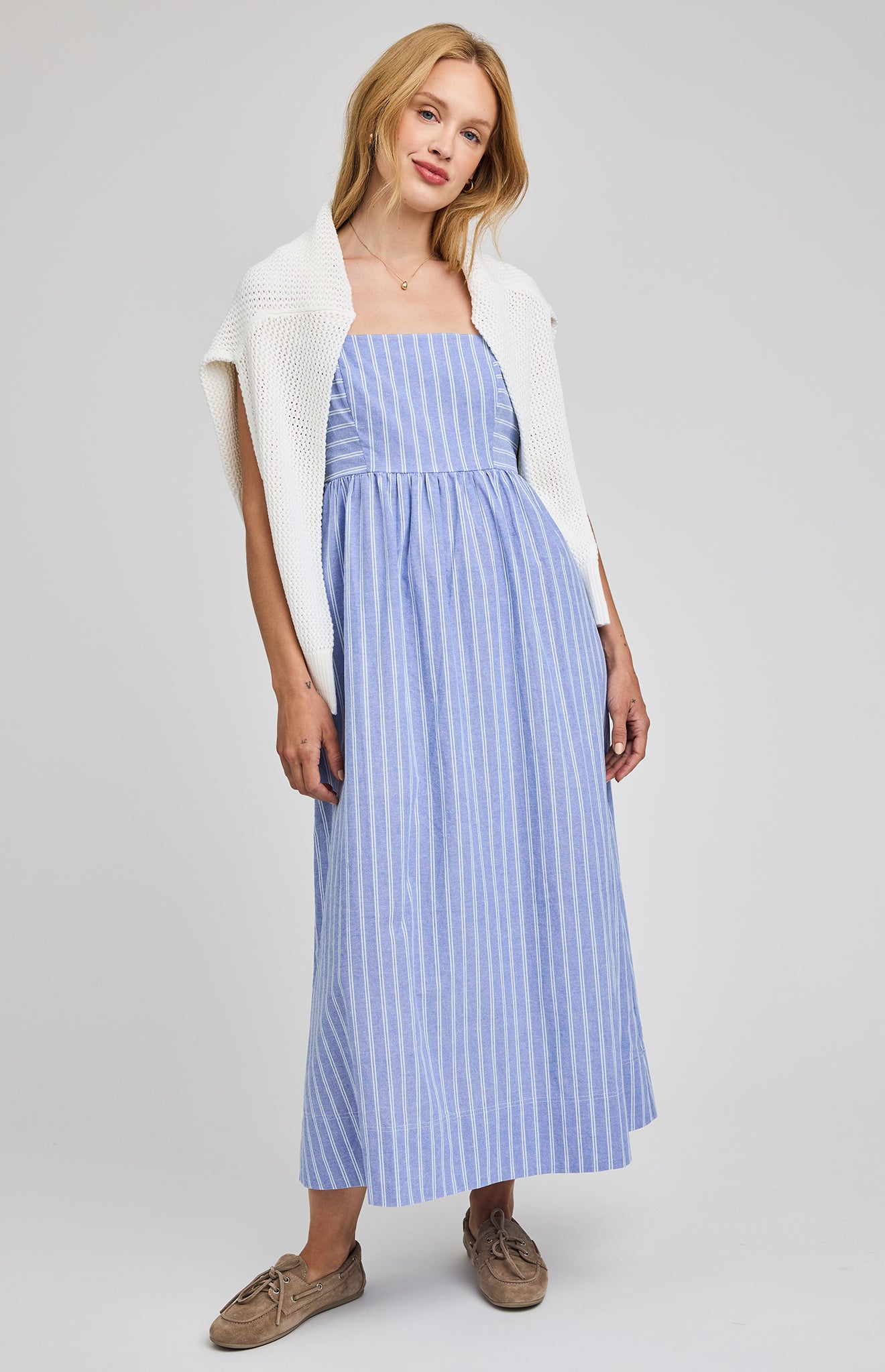 Alicia Dress|color:Ocean Stripe