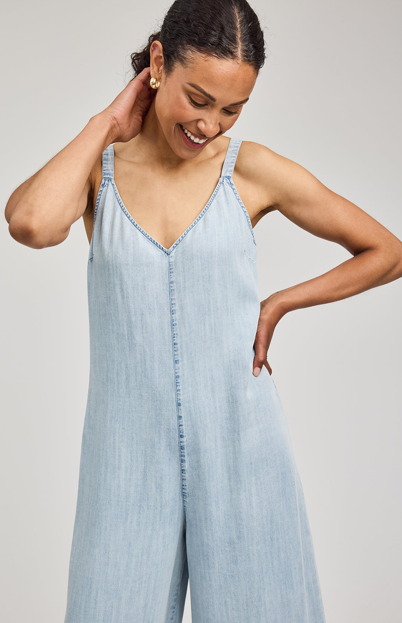 Cambry Jumpsuit|color:Light Blue