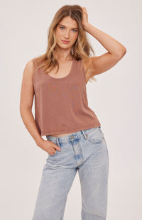 Farrah Cotton Tank|color:Cappuccino