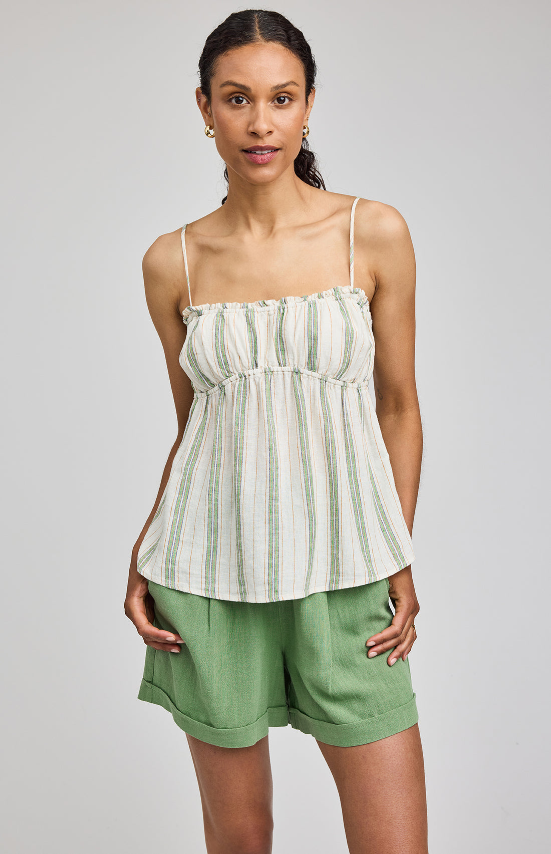 Rosie Tank Top|color:Cream Stripe