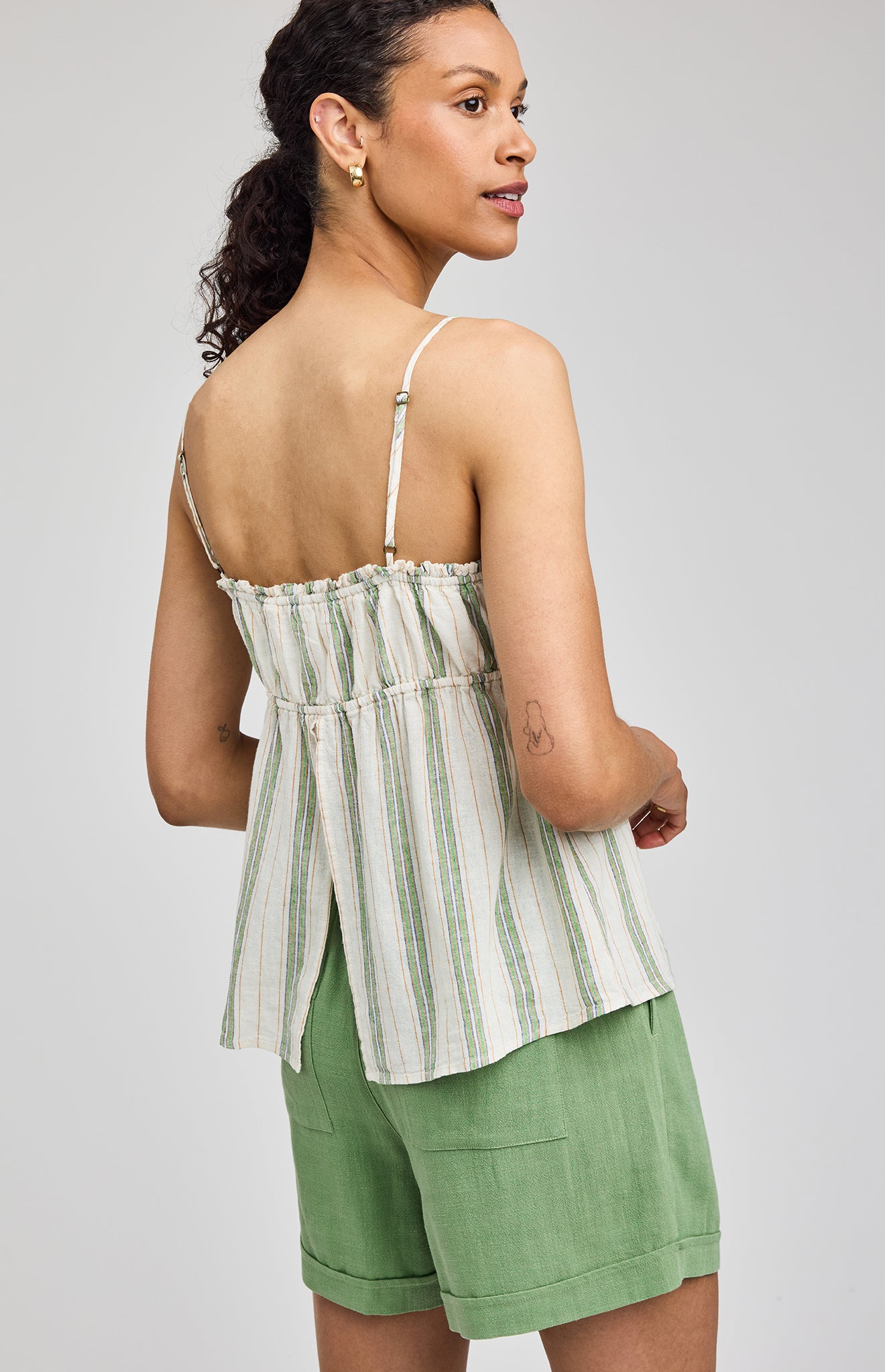 Rosie Tank Top|color:Cream Stripe