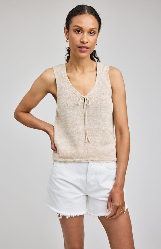 Rebel Knit Tank|color:Linen