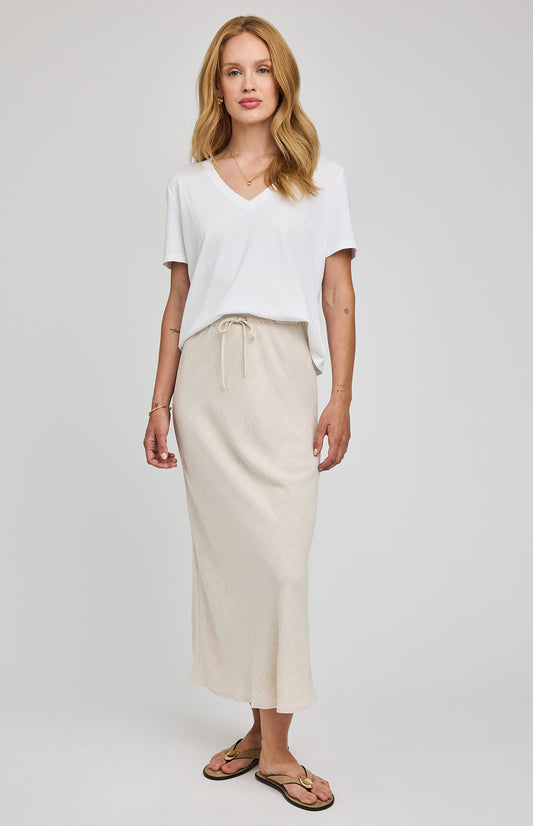 Cassia Linen Skirt|color:Linen