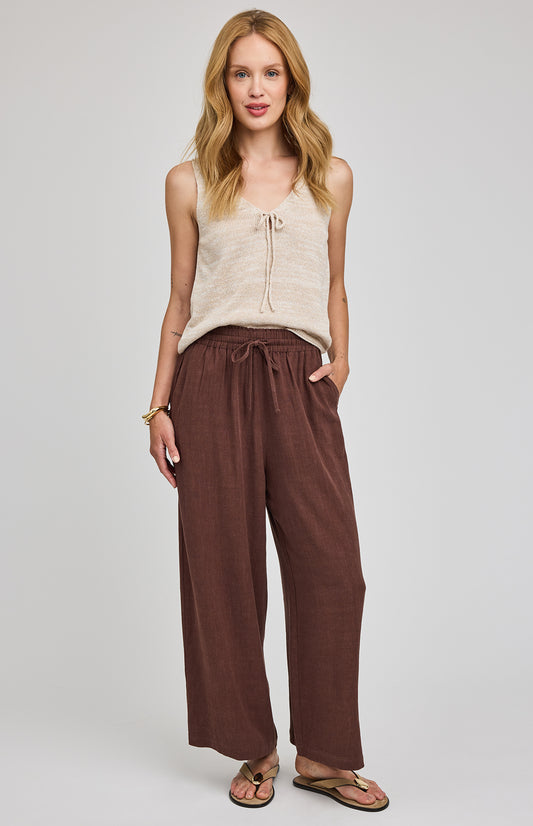 Arlo Linen Pant|color:Espresso