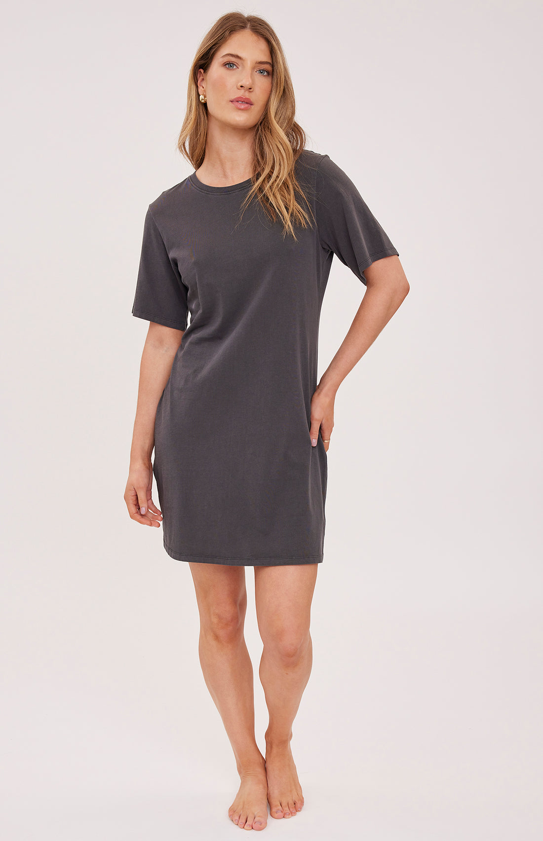 Cindy T-Shirt Dress|color:Black