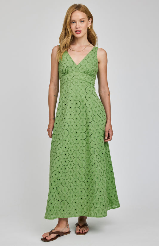 Marielle Eyelet Dress|color:Jade