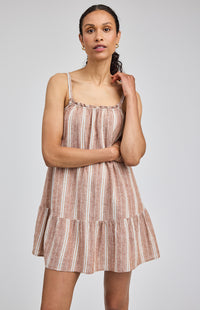 Stephanie Mini Dress|color:Cappuccino Stripe