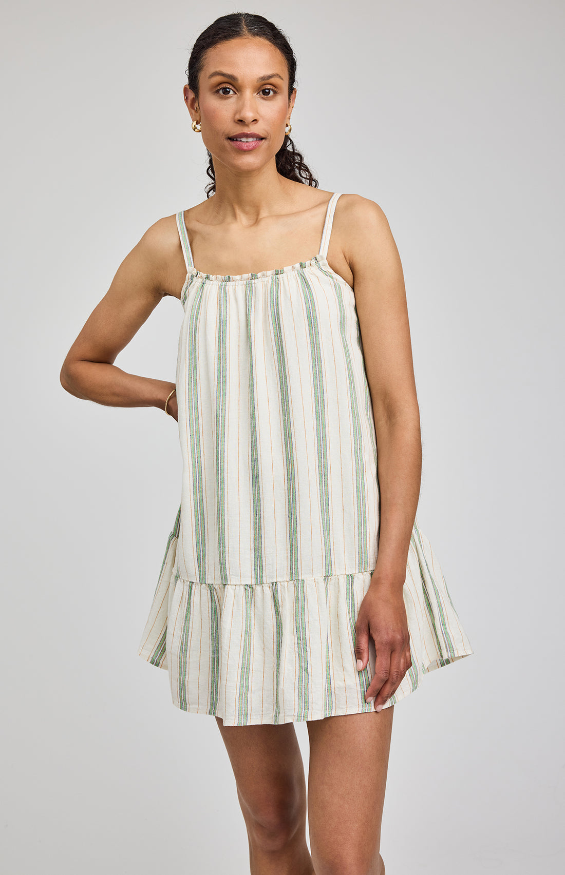 Stephanie Mini Dress|color:Cream Stripe