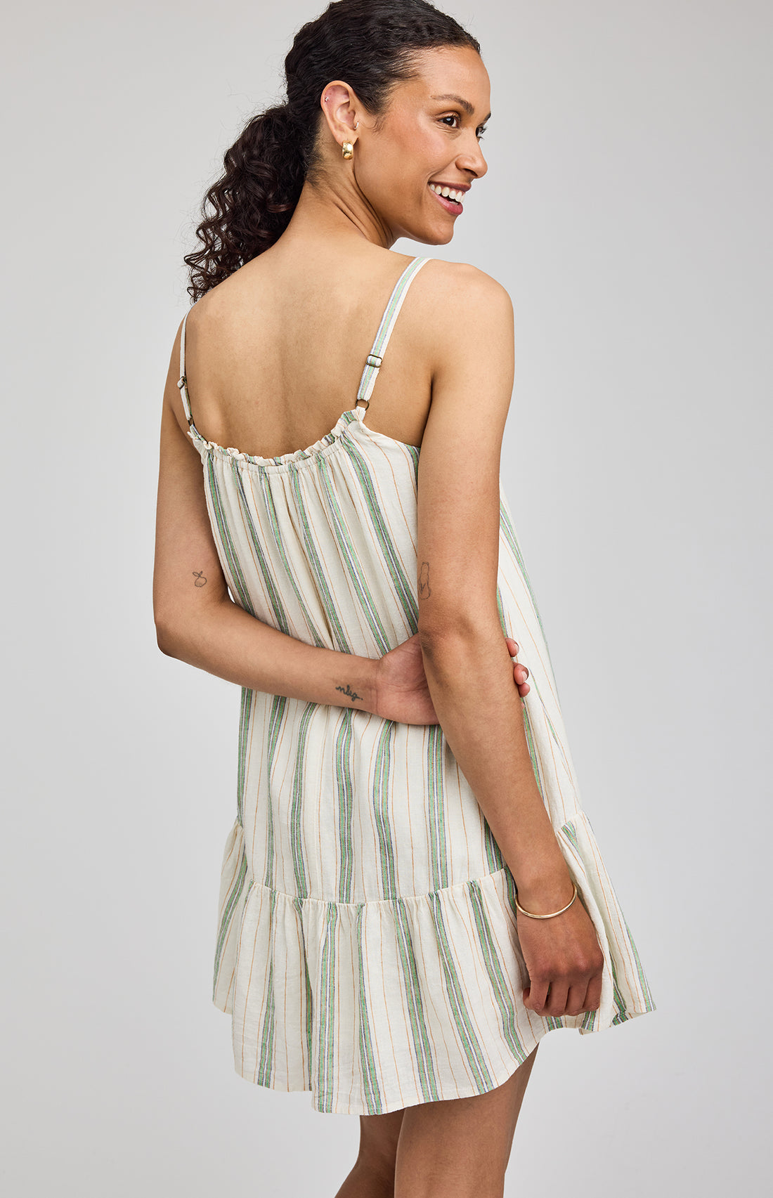 Stephanie Mini Dress|color:Cream Stripe
