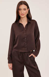 Leighton Satin Button Down Shirt